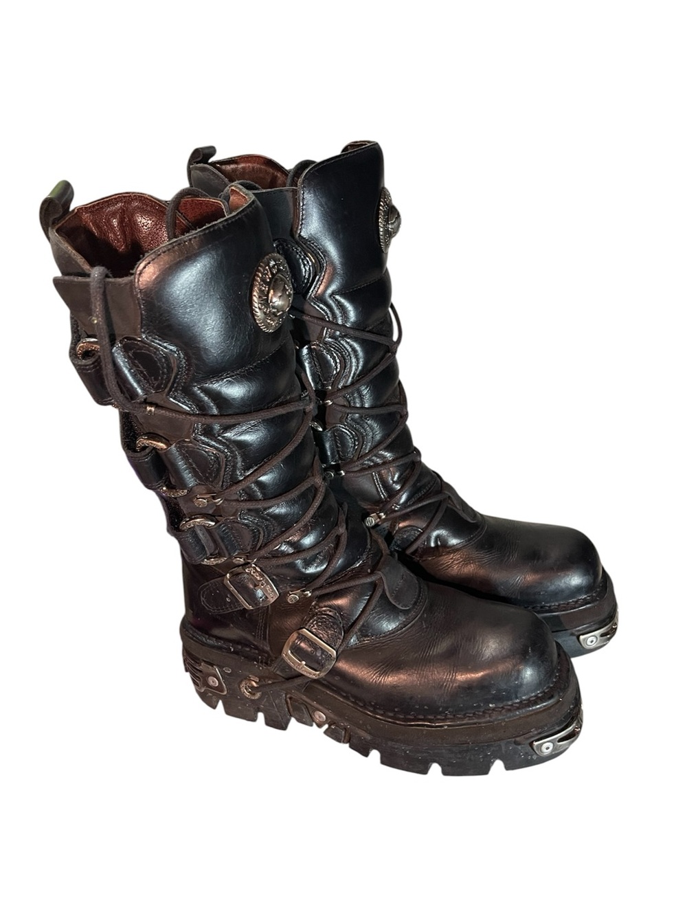 New Rock Men's Black Boots